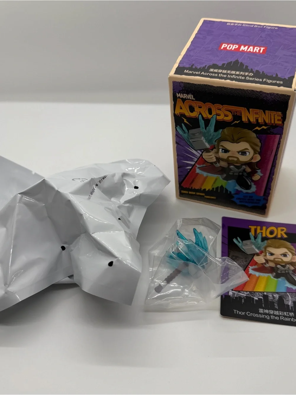 Pop Mart x Marvel Across The Infinite Thor Rainbow Mini Figurine